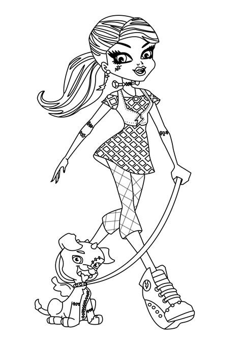 printable monster high coloring pages  kids monster high