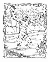 Coloring Pages Lagoon Creature Monster Classic Monsters Book Books Collecting Mark Adult Savee Movie Halloween Gillman Color Troubadour Getcolorings Colouring sketch template