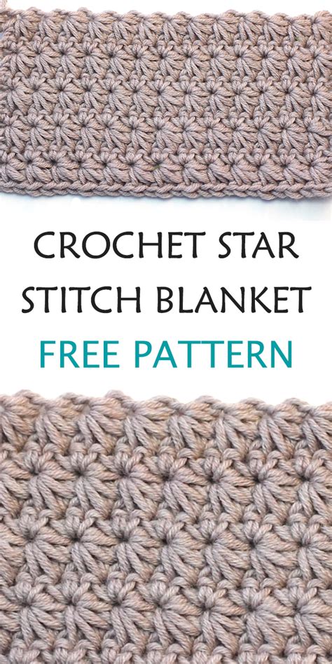 crochet star stitch baby blanket easy tutorial video  beginners