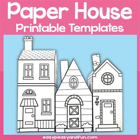printable paper houses easy peasy  fun membership