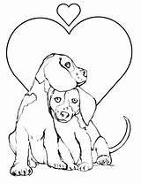 Coloring Pages Dogs Two Hard Printable Color Getcolorings sketch template