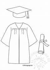 Graduation Gown Cap Coloring Diploma Dress Drawing Pages Printable Color Getdrawings Reddit Email Twitter Getcolorings Comments sketch template