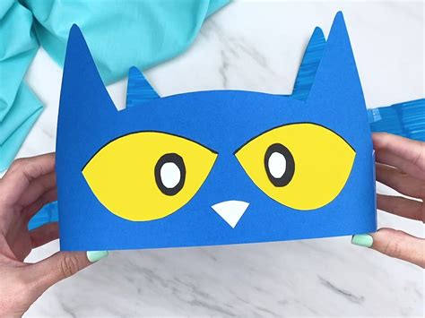 pete  cat headband craft  template  printable