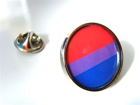 bisexual flag lgbt movement gay pride lapel pin badge tie