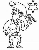 Sheriff Coloring Pages Color Getcolorings Cowboy sketch template