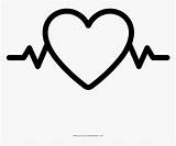 Heartbeat Coloring Heart Kindpng sketch template