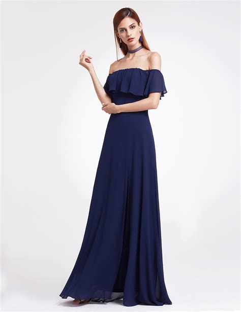 Ever Pretty Us Long Cocktail Prom Gowns Off Shoulder Bridesmaids