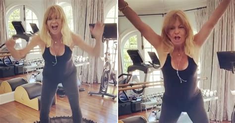 Watch Goldie Hawn Energetically Work Out To Physical Popsugar Fitness