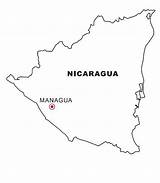 Nicaragua Map Coloring sketch template