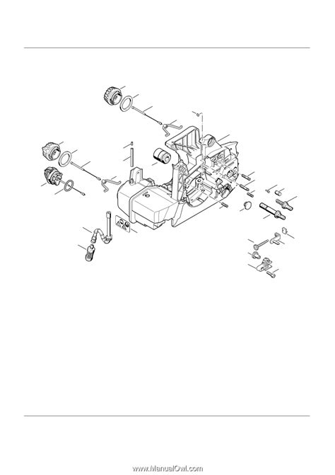 motorgehaeuse engine housing carter moteur stihl ms  stihl farm boss parts list page