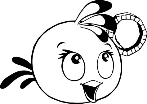 angry birds pink girl super high quality coloring page wecoloringpagecom
