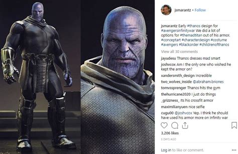 Avengers Infinity War Concept Art Reveals Stunning Unused Look Of Thanos