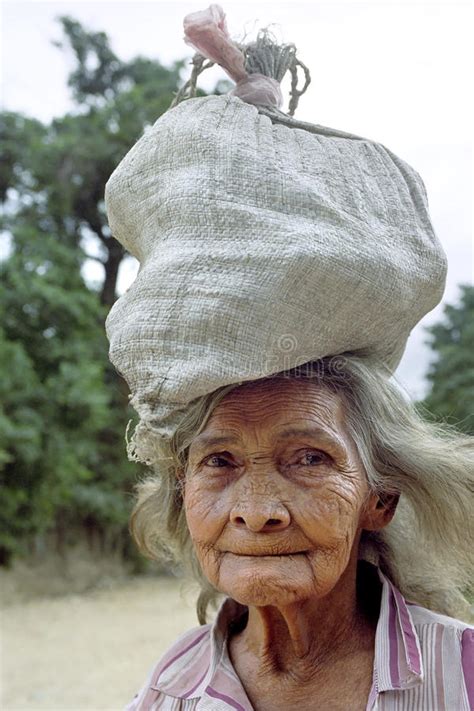 Portrait Of Very Old Latino Woman Nicaragua Editorial