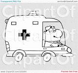 Ambulance Driver Toon sketch template