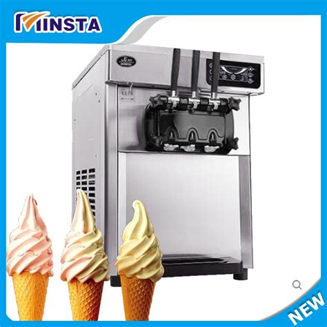 3 Flavor Soft Ice Cream Serve Making Machine Soft Icecream Maker