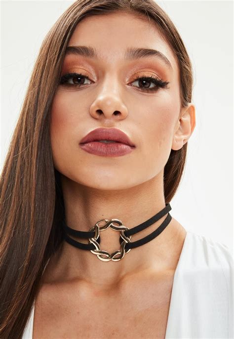 Missguided Black Circle Choker Necklace Necklace Fashion Jewellery