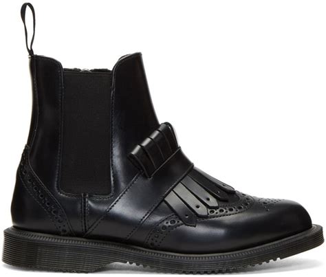 dr martens black tina chelsea boots mod  retro clothing boots black ankle boots