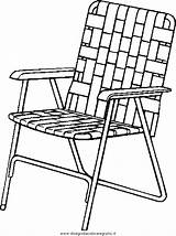 Coloring Poltrona Misti Clipground Lawnchair Silhouette Sketch sketch template