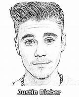 Bieber Celebrities Topcoloringpages Justinbieber sketch template