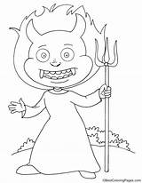 Cunning Devil Coloring sketch template