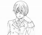 Ciel Phantomhive Coloring Pages Style Another sketch template