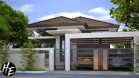 sqm lot   bedroom modern bungalow house design youtube
