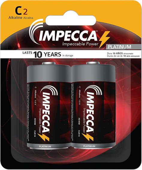 Impecca C Batteries 2 Pack High Performance C Cell