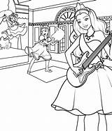 Barbie Coloring Princess Pages Music Bestcoloringpagesforkids Kids sketch template