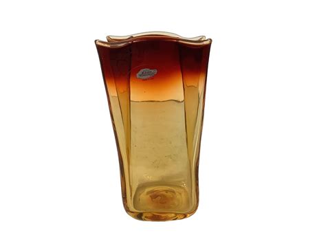 Lot Blenko Amberina Glass Vase