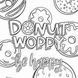 Donut Worry Coloringhome sketch template
