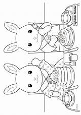 Coloring Pages Calico Critters Families Sylvanian Kids Fun Cat Colouring Familys Printable Family Cupcakes Cooking Kleurplaten Shopkins Cool Pete Snowman sketch template