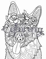 Coloring Pages Labradoodle Adult Printable German Shepherd Lab Adults Chocolate Color Posh Mandala Colouring Dog Puppy Flower Dogs Getcolorings Book sketch template
