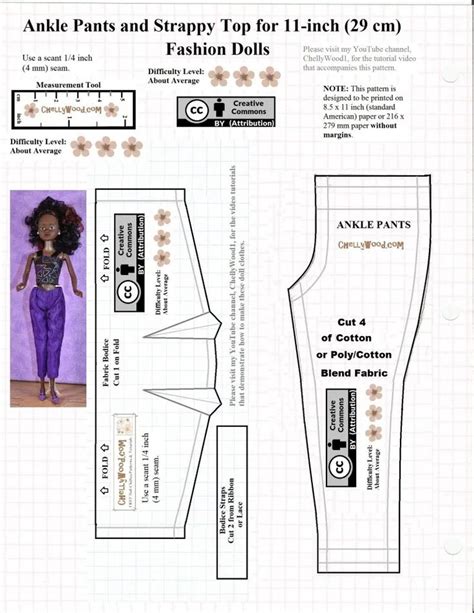barbie clothes patterns printable