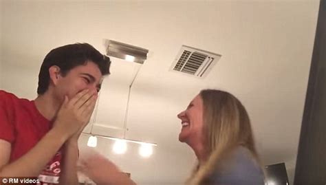 teen and his mom caught on video reacting to his college admission daily mail online