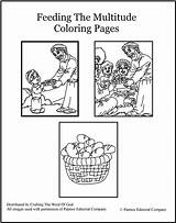 Coloring Pages Jesus Feeding 5000 Feeds Multitude Word God Bible Miracles Craftingthewordofgod Crafting Sunday School Colouring Activity Fish Printable Clipart sketch template