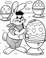 Paques Coloriage Lapin Oeuf Eggs Coloriages sketch template