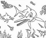 Pages Ichthyosaurus Ocean Coloring Triassic Late Life Ichthyosaur Dinosaur Coloringpagesonly sketch template