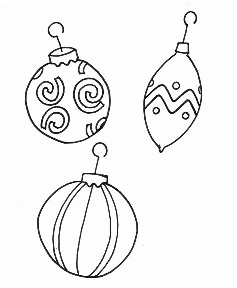christmas ornaments coloring pages printable
