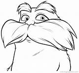 Lorax Coloring Seuss Dr Pages Characters Printable Kids Clipart Printables Sheets Face Clip Cartoon Character Mustache Print Gif Book Party sketch template