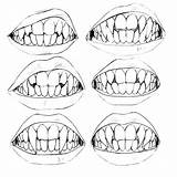 Zeichnen Mouth Drawings Fangs Colmillos Sketches Tutorials Dibujar Gesicht Vampiro Boca Zähne Bocetos Clockwork Vampires Referencia Vampiros Gesichter Lisp Facciones sketch template
