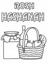 Rosh Hashanah Coloring Cards Printable Card Tova Shanah sketch template