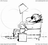 Blown Away Illustration Sitting Coloring Clipart Chair Line Man Being Royalty Toonaday Rf sketch template