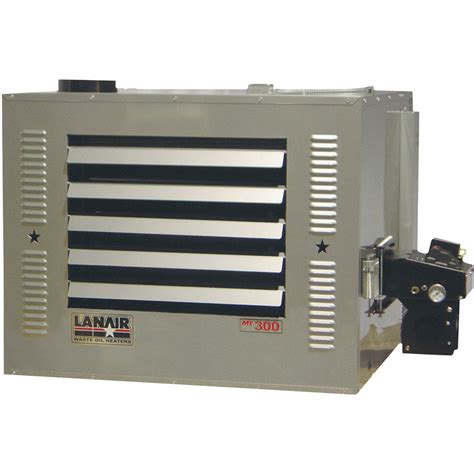 lanair waste oil fired thermostat controlled heater package  btu  sq ft
