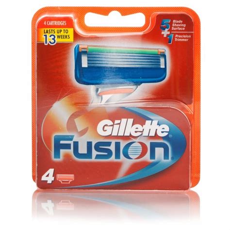 buy gillette fusion razor blades 4 cartridges chemist direct