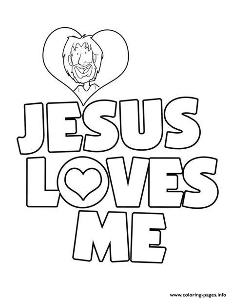 jesus loves  coloring page printable