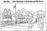 Mcdonalds Coloring Pages Don Knotts Color Logo 1967 Printable Mcdonald Kids Hamburger Template Educative Sketch Paper Newspaper sketch template
