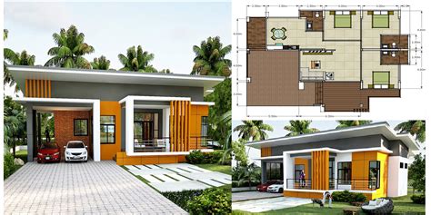 single storey simple house design modern single storey house  plan