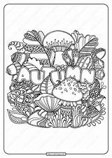 Coloring Autumn Pdf Printable Book sketch template