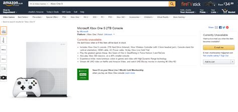 tb xbox   appears   sold    uk  game  amazon thisgengaming