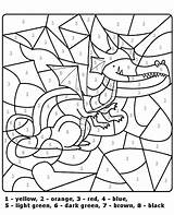 Dragon Number Color Coloring Numbers Worksheet Simple Print sketch template